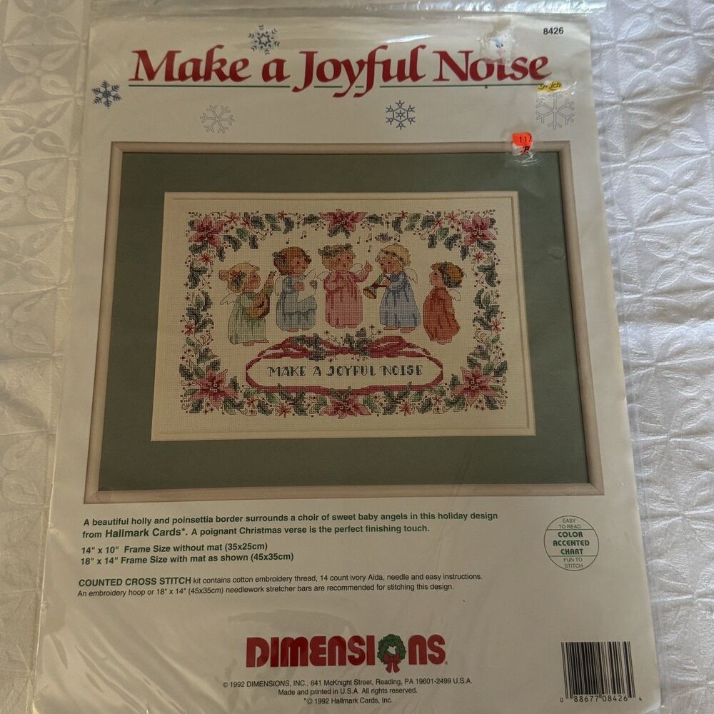 Dimensions Make A Joyful Noise Counted Cross Stitch Kit Angel Choir Christmas US